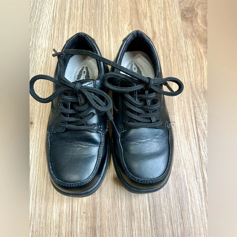 Hush Puppies Ty Lace Up Black Oxford Dress Shoes Toddler Size 9.5